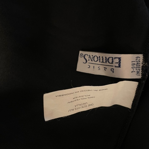 Women’s black scarf/shawl. 100% polyester. 44” X 18”. - Picture 2 of 2